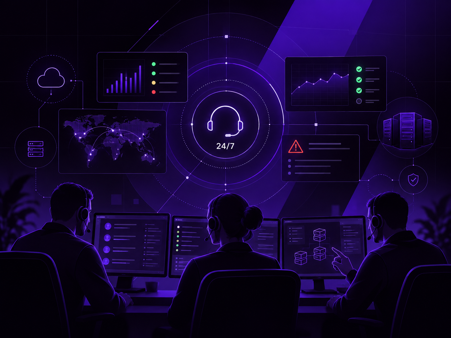 Abstract managed operations illustration
